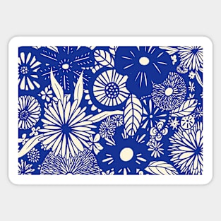 blue flowers Sticker